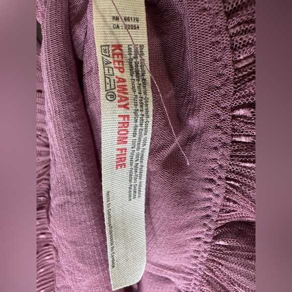 Intimately Free People Dusty Mauve/Plum Camisole with Lace Fringe - Picture 5 of 6